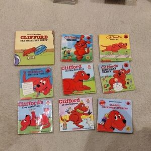 Lot Of 9 Clifford the Big Red Dog Books Norman Bridwell Colorful Vintage
